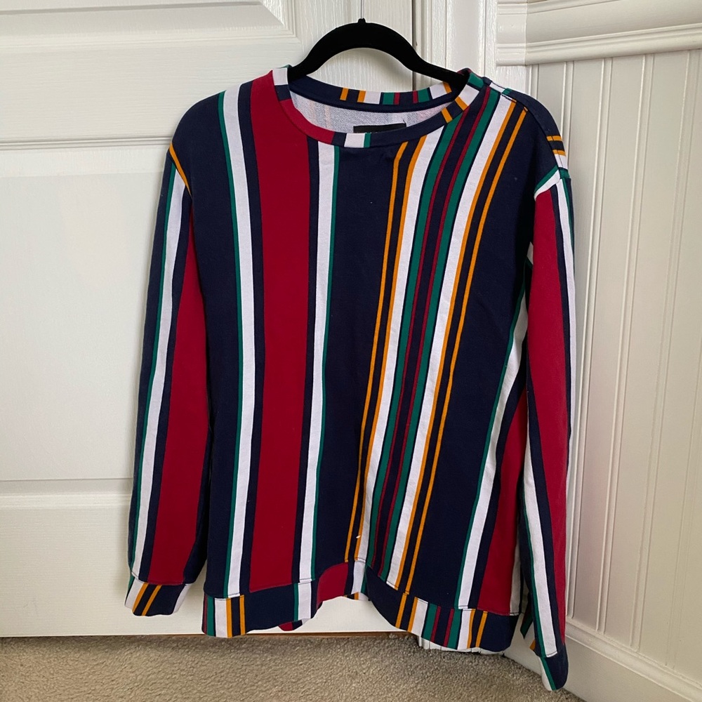 Striped Men's Pullover Sweatshirt